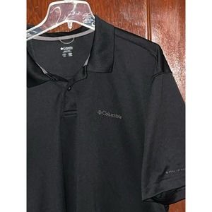 COLUMBIA SHIRT OMNI-SHADE MESH SHORT SLEEVE POLO BLACK XXL